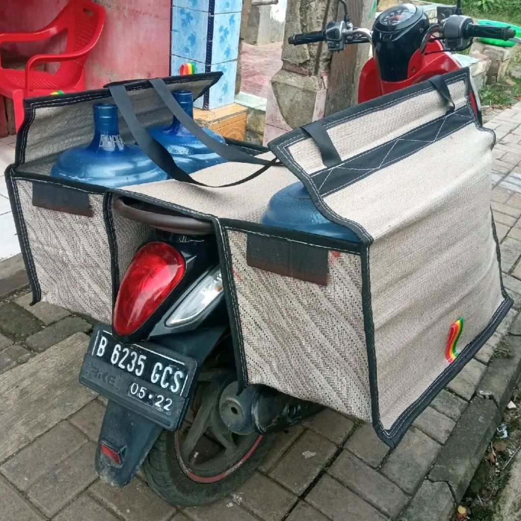 Tas Obrok Motor Super Kuat Tas Motor Tas Kurir Tas Pos Saddle Bag Bahan Goni Tebal
