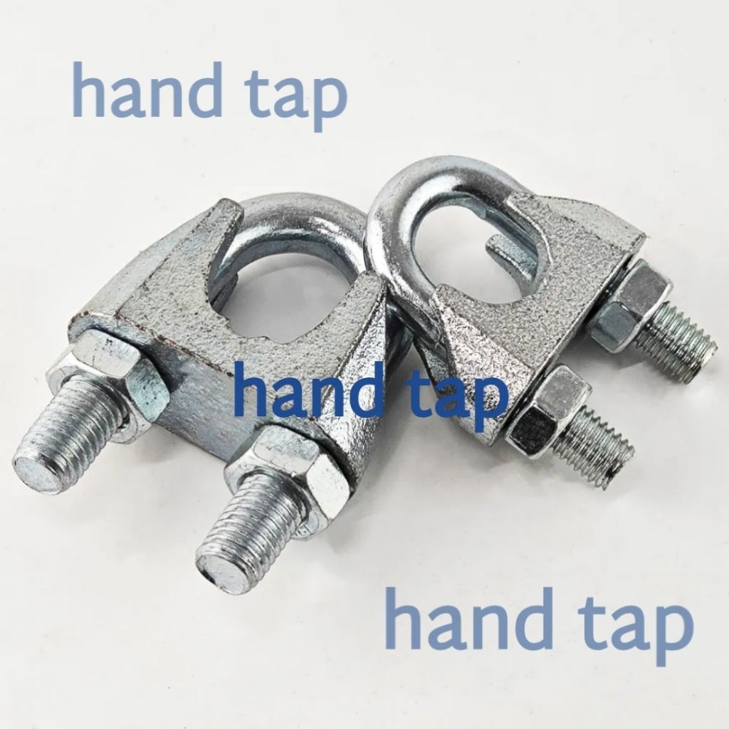 Penjepit tali seling 3 mm - 12 mm klem kuku macan galvanis