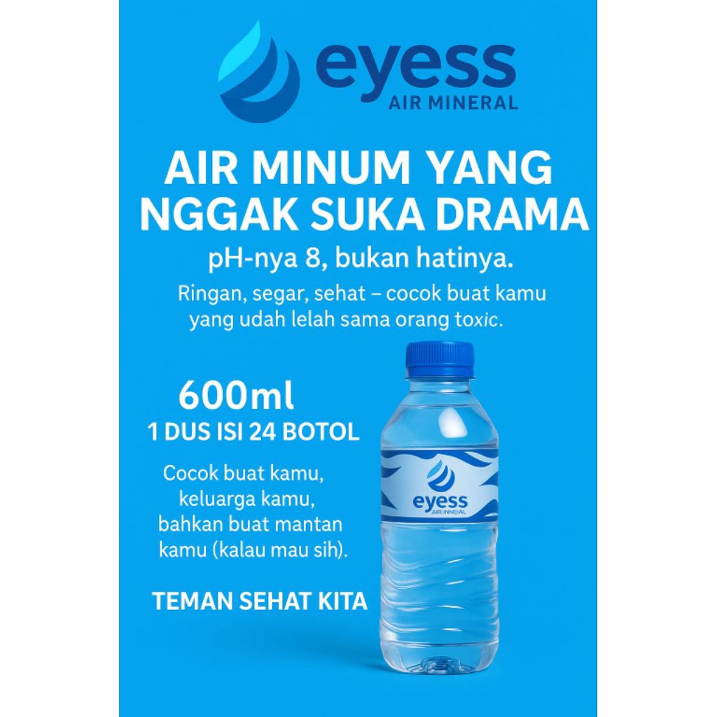 

Air Mineral Eyess 600ML Isi 24 Botol