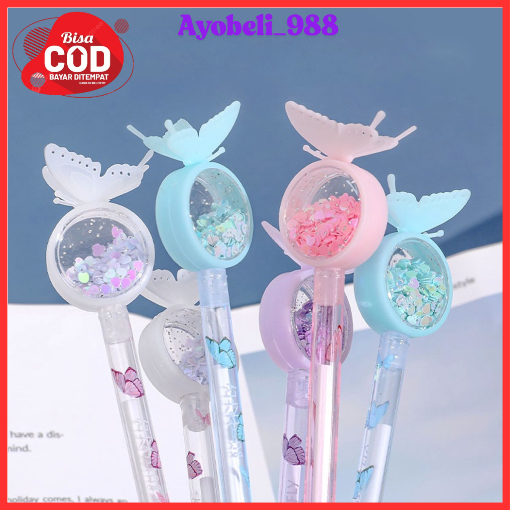 

【AYOBELI988】Pretty Pena Karakter Payet Gliter Bunny Lucu Black Ink Gel Pulpen Murah Gel Bolpen Gel Pastel Alat Tulis Sekolah Kantor