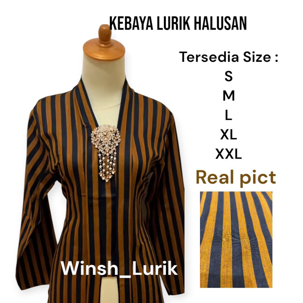 BAJU LURIK WANITA BAHAN TENUN HALUS / KEBAYA LURIK / KEBAYA JAWA / BAJU ADAT JAWA PEREMPUAN