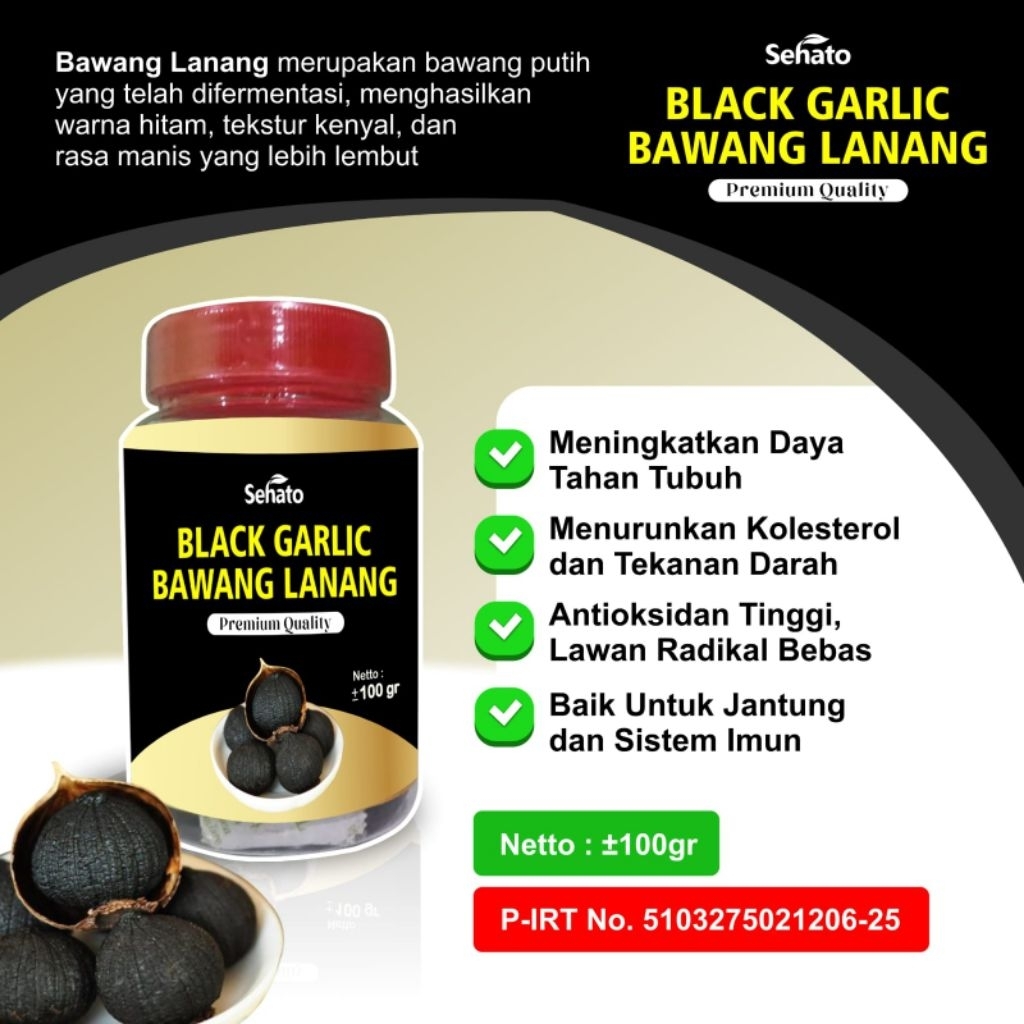 

Black Garlic Bawang Lanang Sehato Original