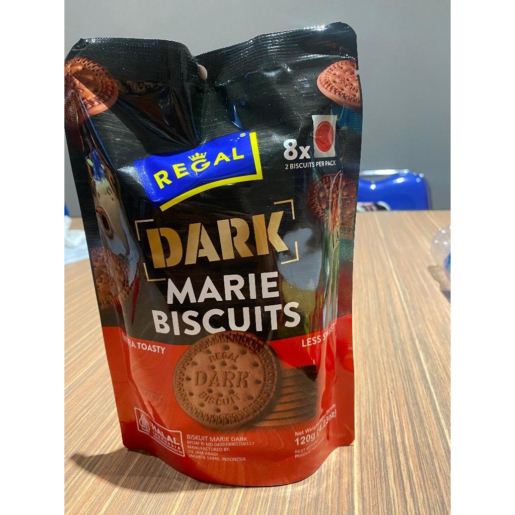 

REGAL POUCH DARK MARIE BISKUIT 120 GR ISI 8 PACK