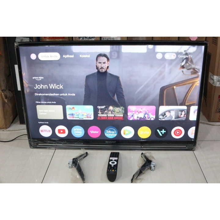 TV SECOND SHARP 32 INCH YOUTUBE WIFI NETFLIX BLUETOOHT VOICE KONDISI SEPERTI BARU 5076F