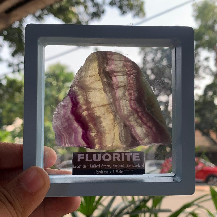 Frame Natural Fluorite - Krisal Fluorite - Fluorite Stone Crystal Healing - Gemstone Collection
