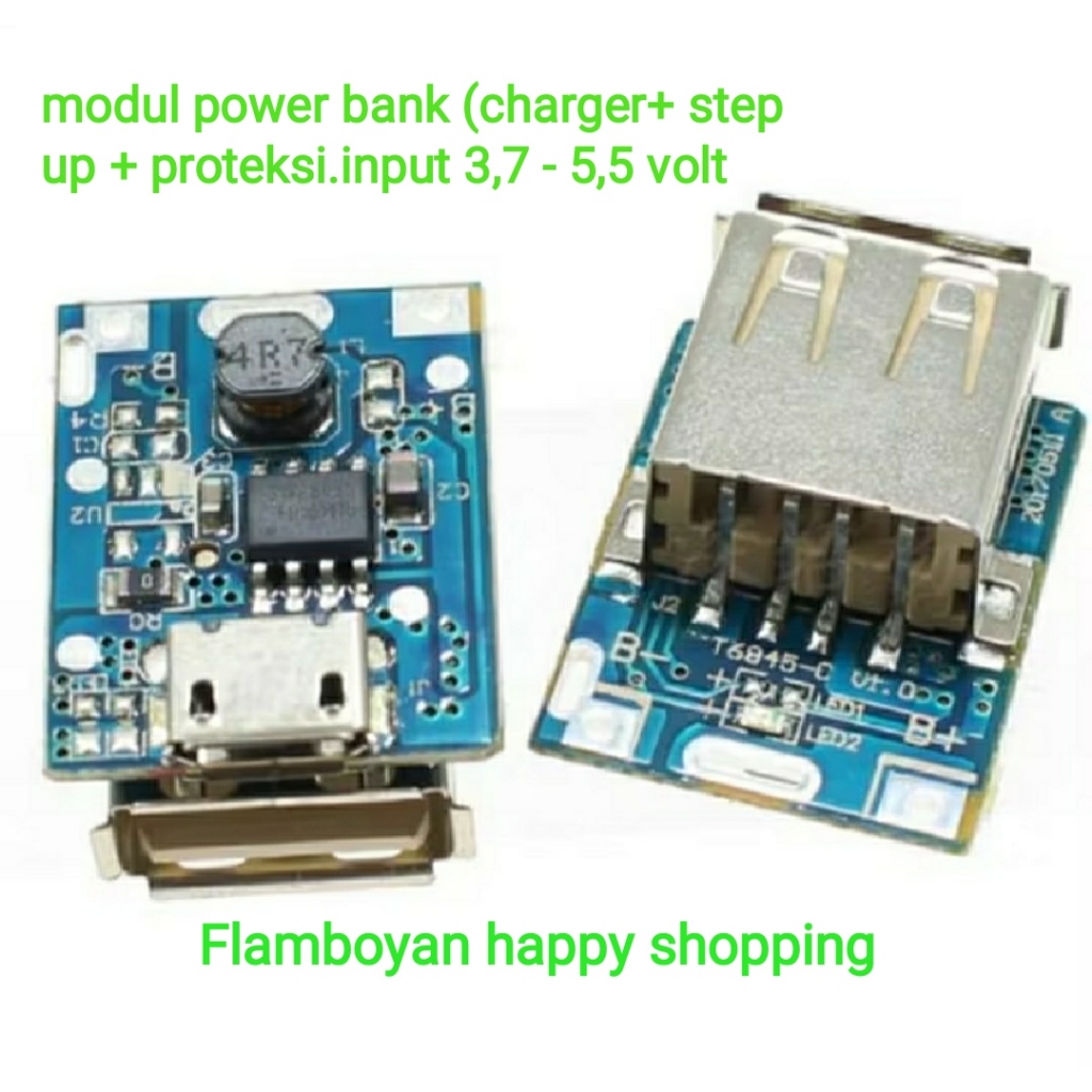 panel surya 5v siap pakai plus modul power bank 3IN1 Step Up + Charging + Protection Kit For Power B