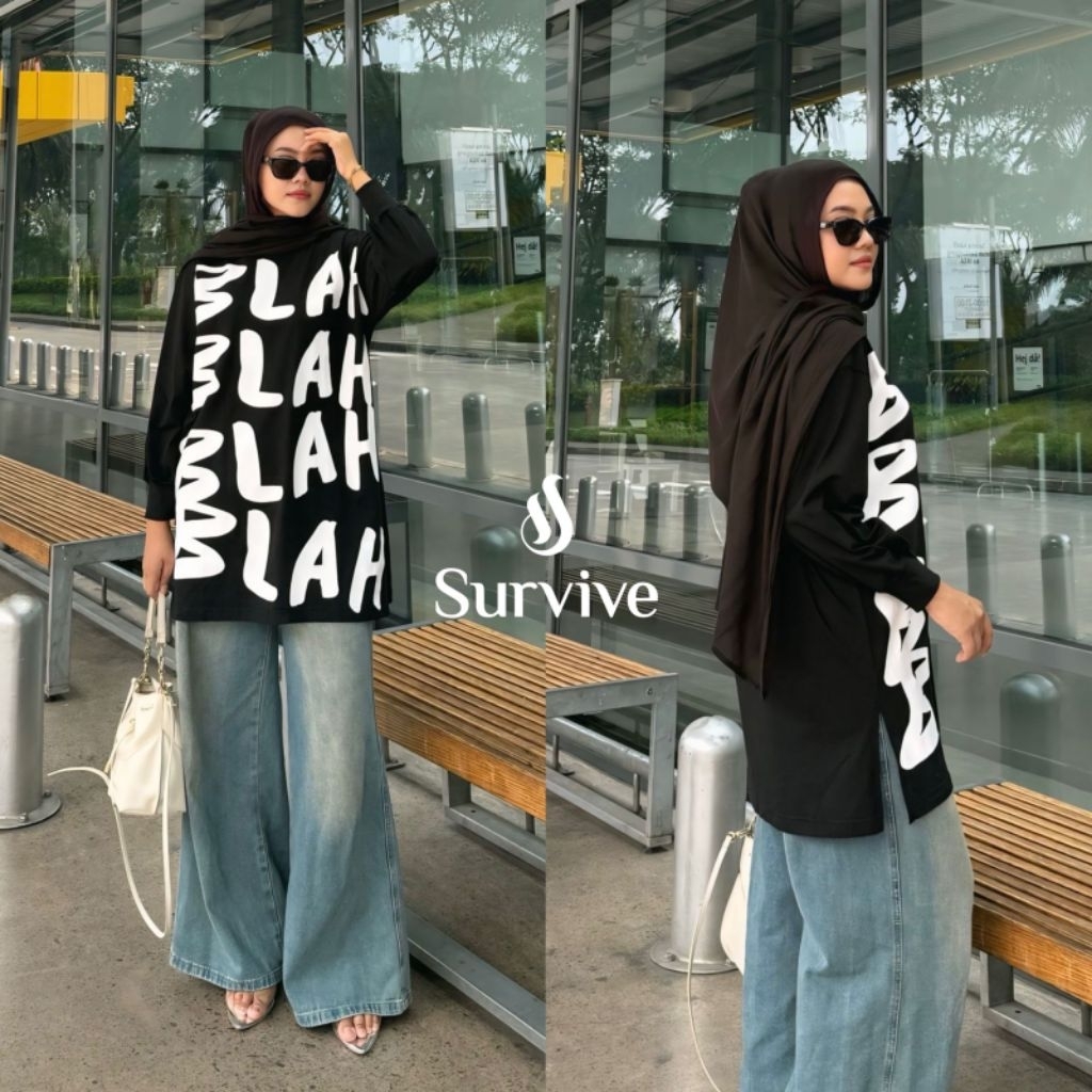Kaos Oversize Survive/Tshrit terbaru survive/kaos wanita