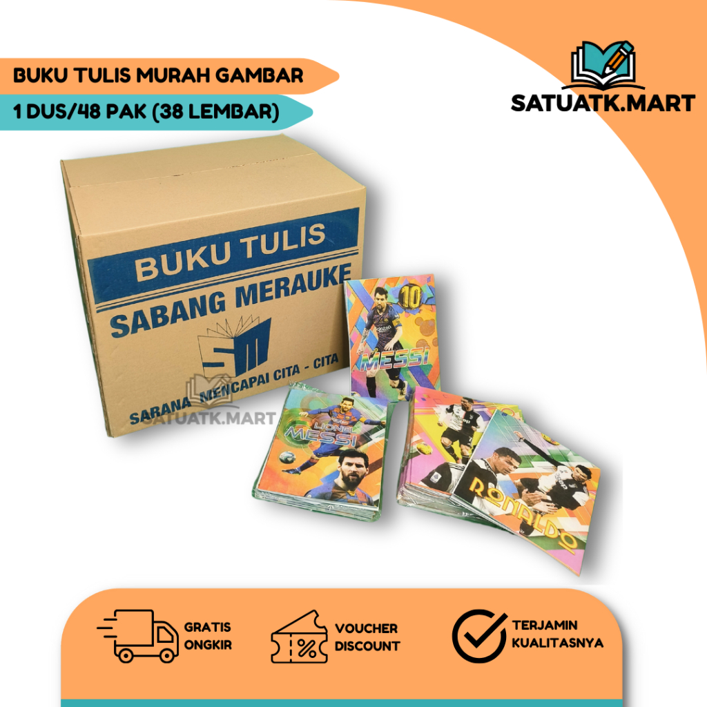 

(1 dus/48 pak) Buku Tulis Murah 38 Lembar