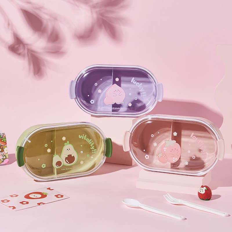 Kotak Makan Anak Gambar Buah Lucu Tempat Bekal Lunch Box Anak 750ml TK SD Lucu Lunch Box Karakter Lu