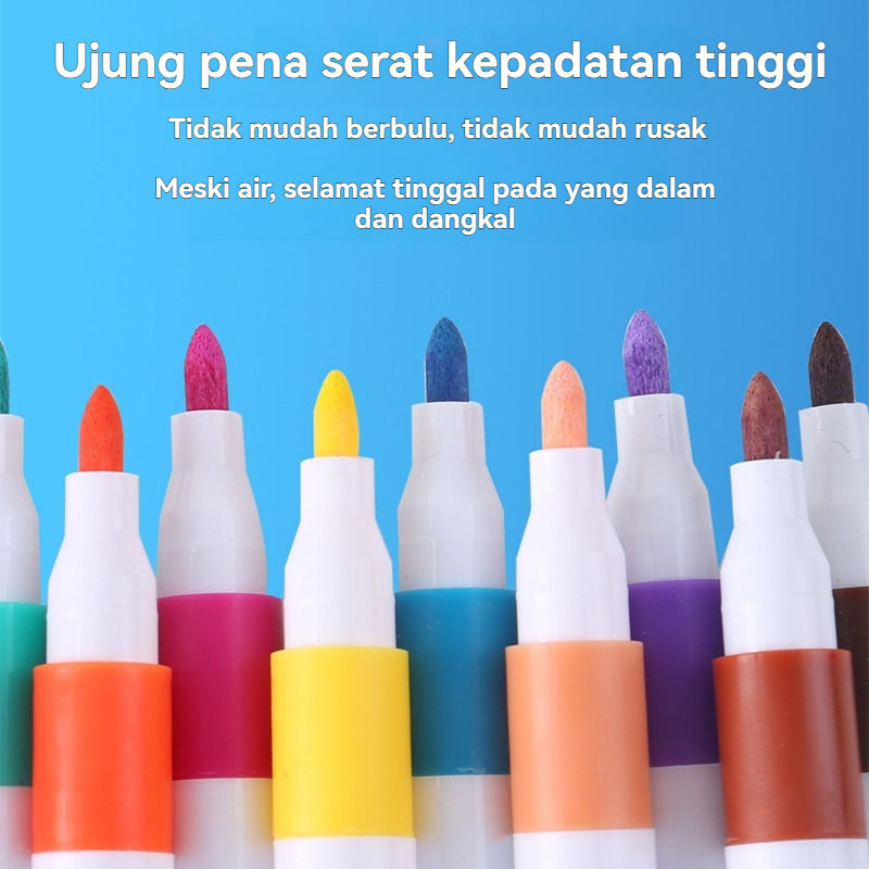 

Spidol Akrilik Warna Lengkap 12/24/36/48/60/80 Warna | Pastel & Highlighter | Cocok untuk Melukis, Menulis, Desain DKV