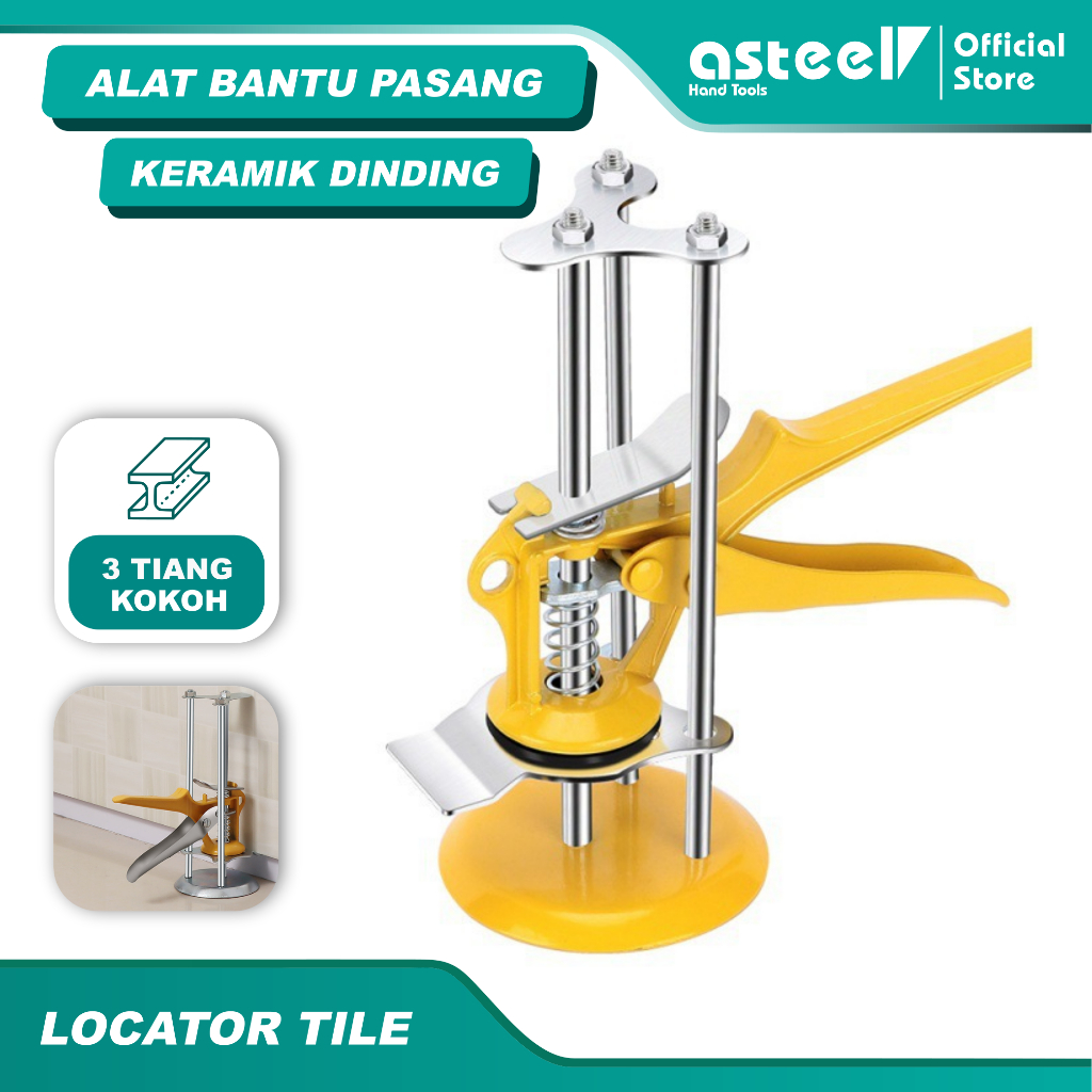 ASTEEL Alat dongkrak keramik granit dinding tile locator wall pengatur pengukur penyangga tinggi pas