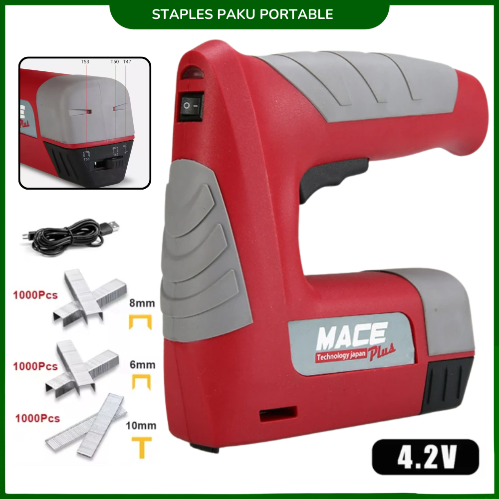 

Staples Paku Tembak Elektrik Portable Baterai Rechargeable 4.2V