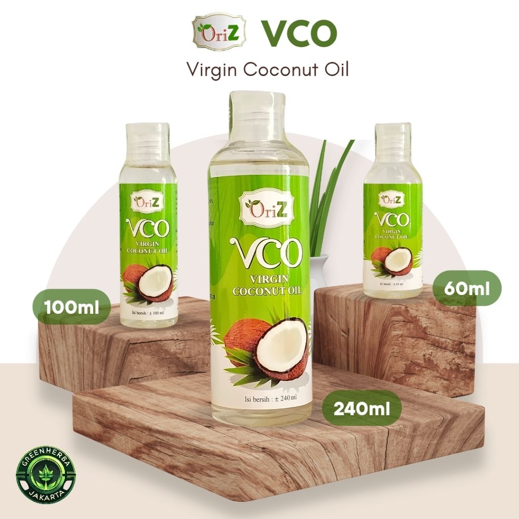 

OriZ VCO Extra Virgin Coconut Oil Minyak kelapa 60ml , 100ml , 240ml