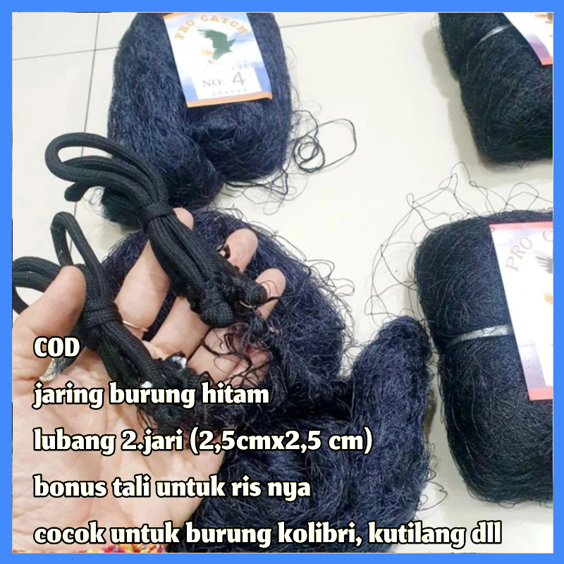 jaring burung SIAP PAKAI bahan NILON NO 6 lubang 3 jari longgar jaring burung perkutut burung deruk 
