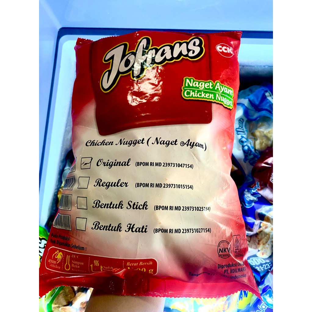 

JOFRANS Nugget Crispy Bubble 1 kg / naget ayam crispy 1 kg frozen