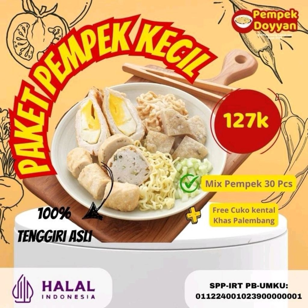 

PEMPEK CAMPUR 30PCS KHAS PALEMBANG FULL TENGGIRI
