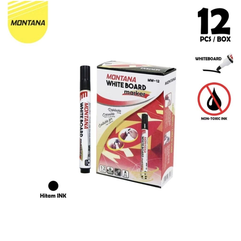 

MONTANA SPIDOL PAPAN TULIS - Whiteboard Marker Round Tip MW
