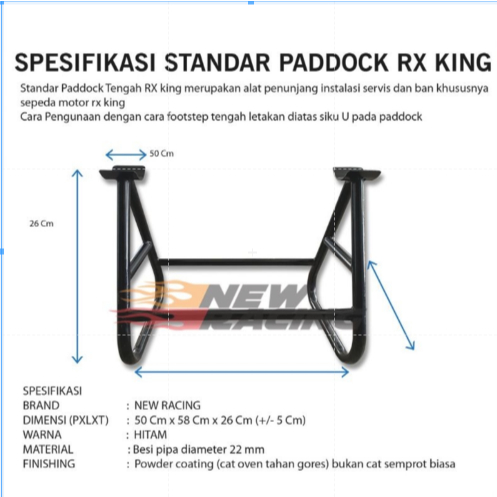 Pedok Tengah Rx King Paddock Motor Rx King Pedok Rx King Tengah Bahan Super Tebal