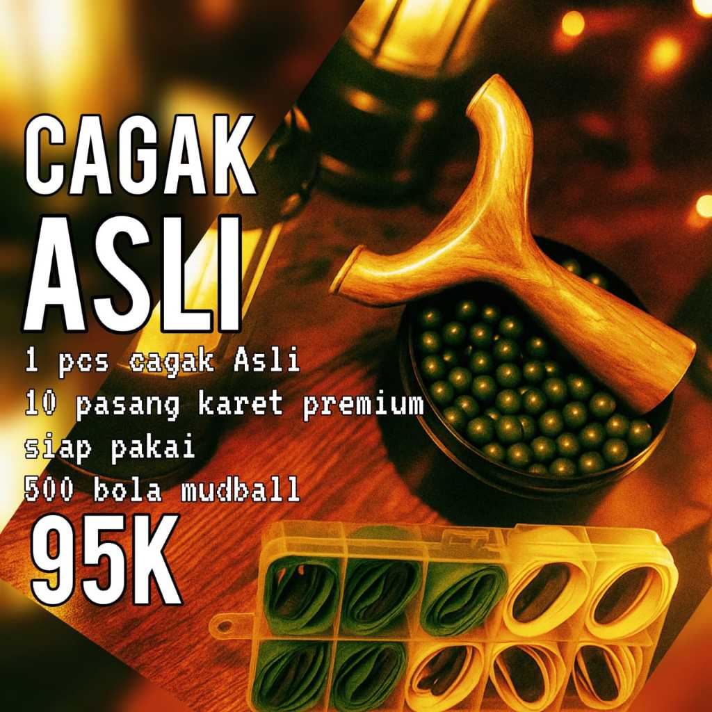 Ketapel Slingshot Cagak Asli - lengkap siap pakai