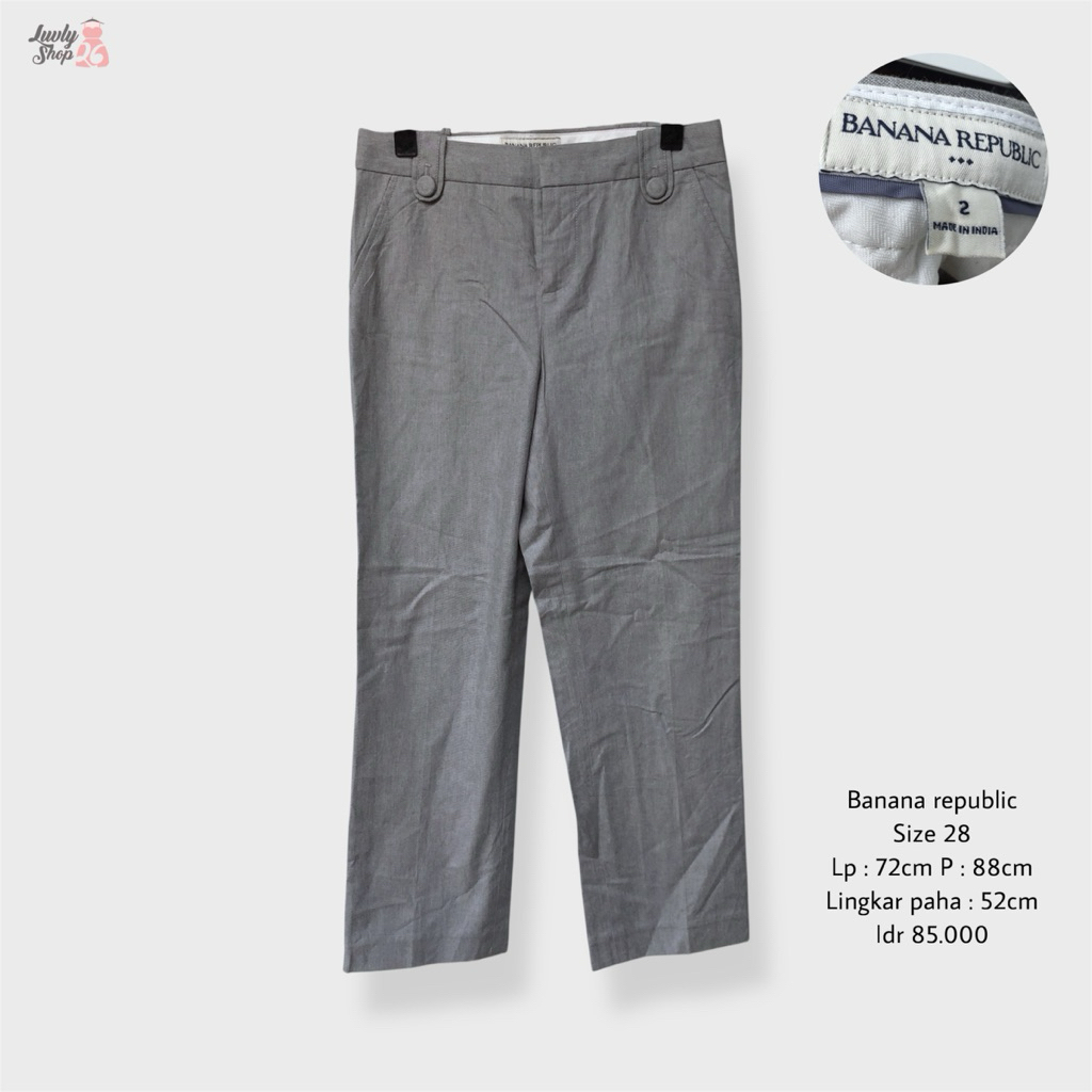 banana republic celana kantor grey