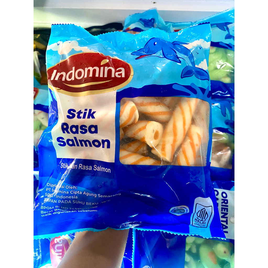 

INDOMINA Stik Rasa Salmon 500gr / stik ikan rasa salmon frozen