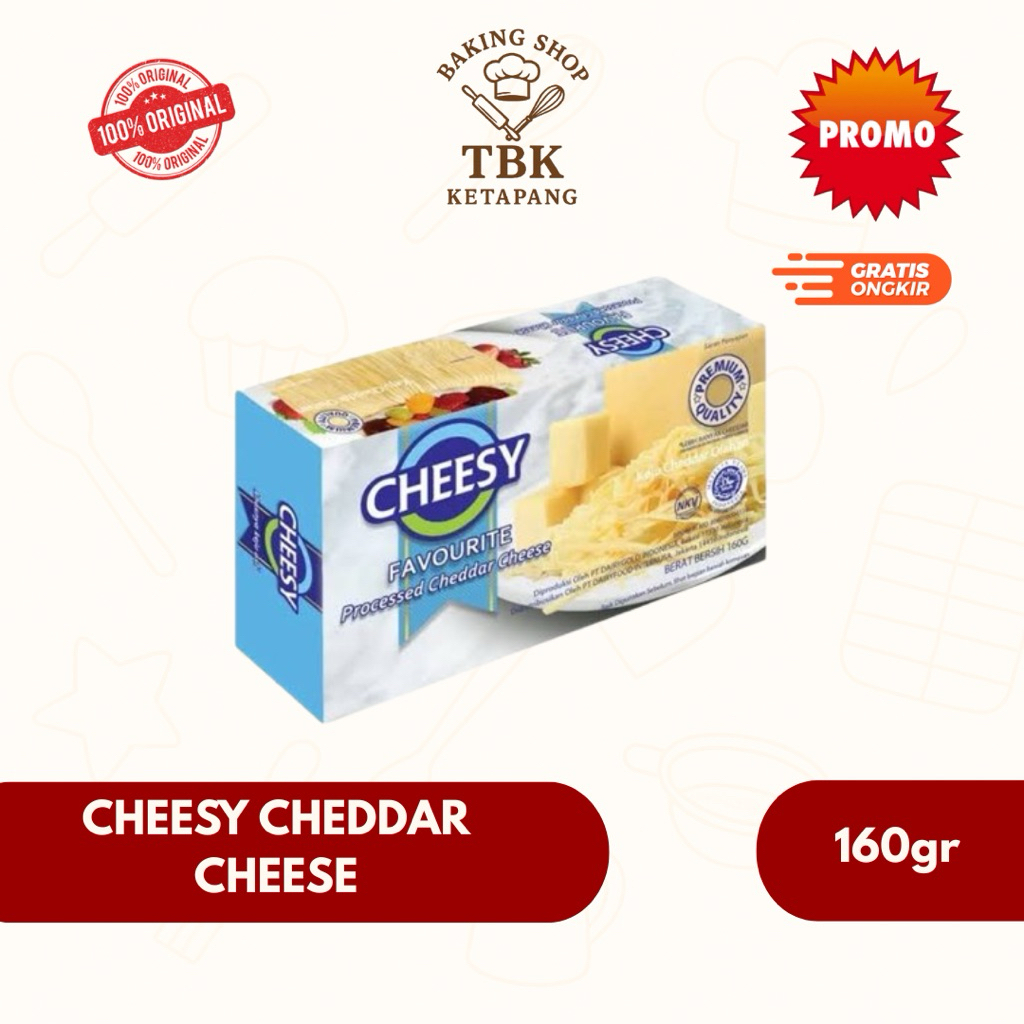 

Cheesy Cheddar Cheese / Keju Cheddar Cheesy 160gram