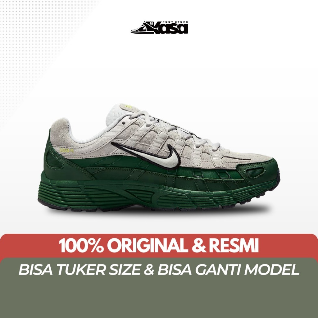 Sepatu Lari Pria NK P-6000 P6000 P 6000 PRM Vast Grey Fir Limelight