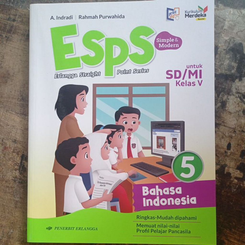 

ESPS Bahasa Indonesia kelas 5 sd kurikulum merdeka penerbit erlangga
