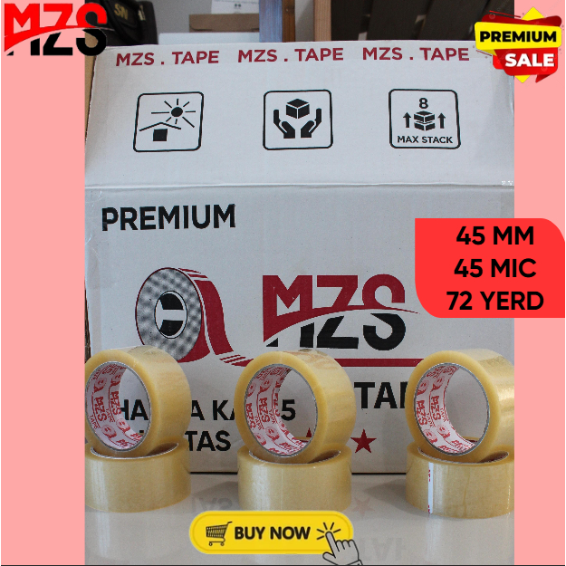 

Lakban OPP Tape / Lakban Bening MZS TAPE 72 Yard (1 Dus)