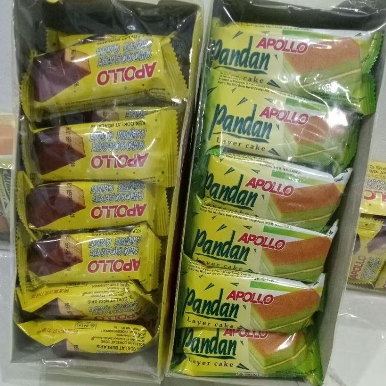 

Apollo Layer Cake / Bolu lapis rasa cokelat dan pandan ( isi 24pcs )