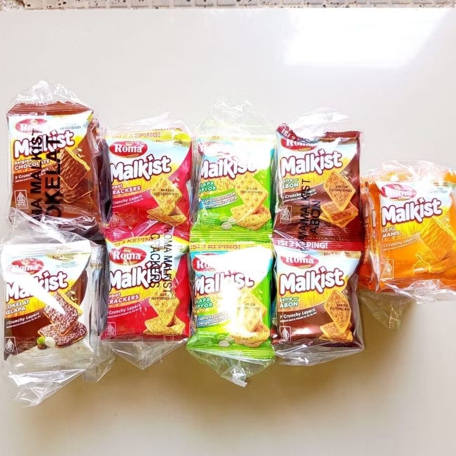 

roma malkist renceng isi 10 sachet rasa abon cokelat kelapa kopyor keju original cokelat kelapa