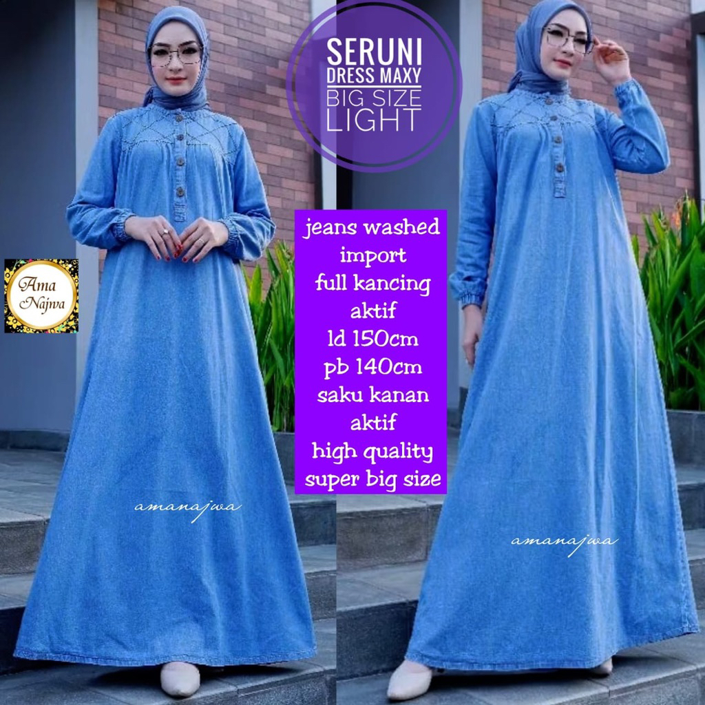 seruni jeans dress LD 150
