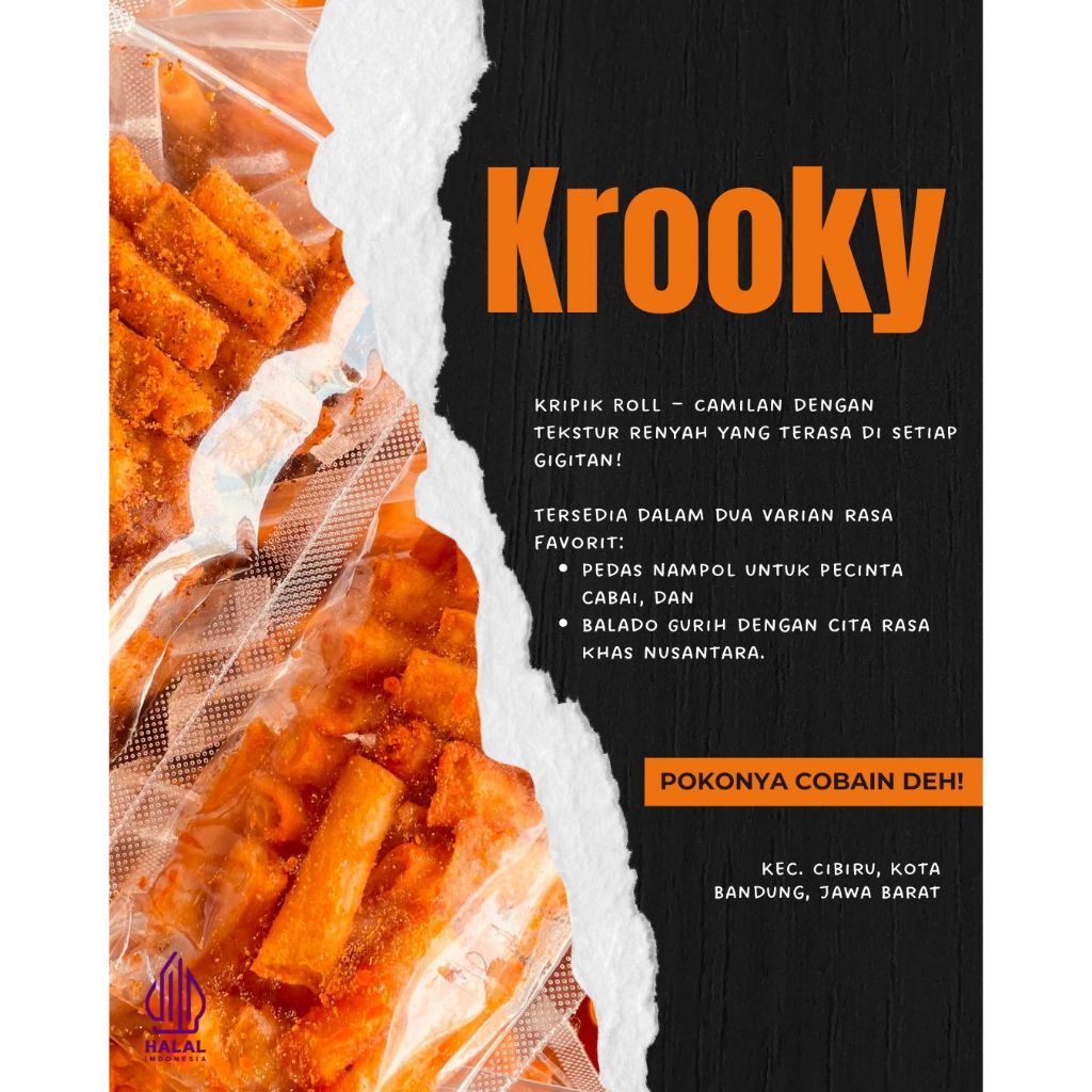 

Camilan keripik lumpia roll (Krooky)