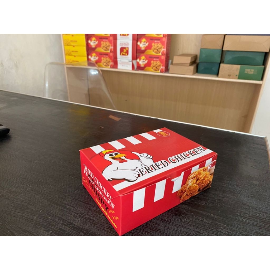 Dus Box KFC Kertas Kemasan Fried Chicken Ayam Nasi Ayam Penyet Ayam Goreng ( isi 25pcs )