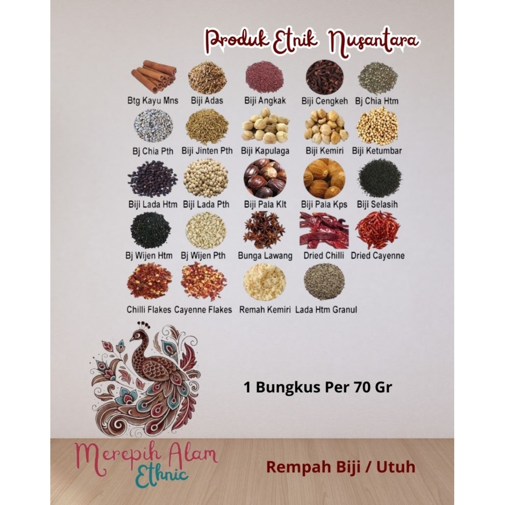 

Rempah Utuh Biji Batang Herbal Obat dan Bumbu Dapur
