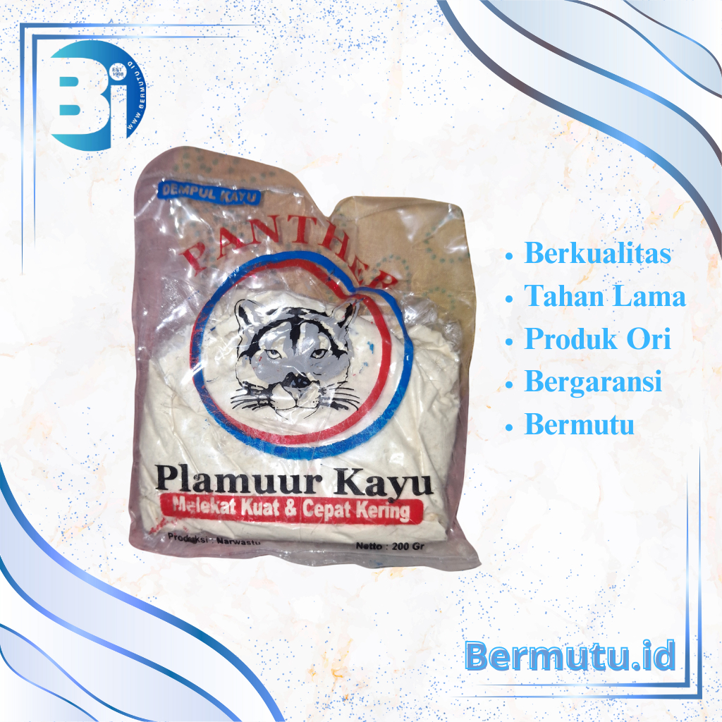 Plamuur Kayu Panther 200gr - Wood Filler Premium Melekat Kuat & Cepat Kering untuk Furniture