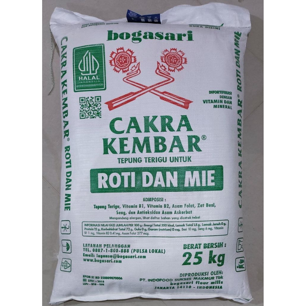 

Tepung Terigu Cakra Kembar 25Kg