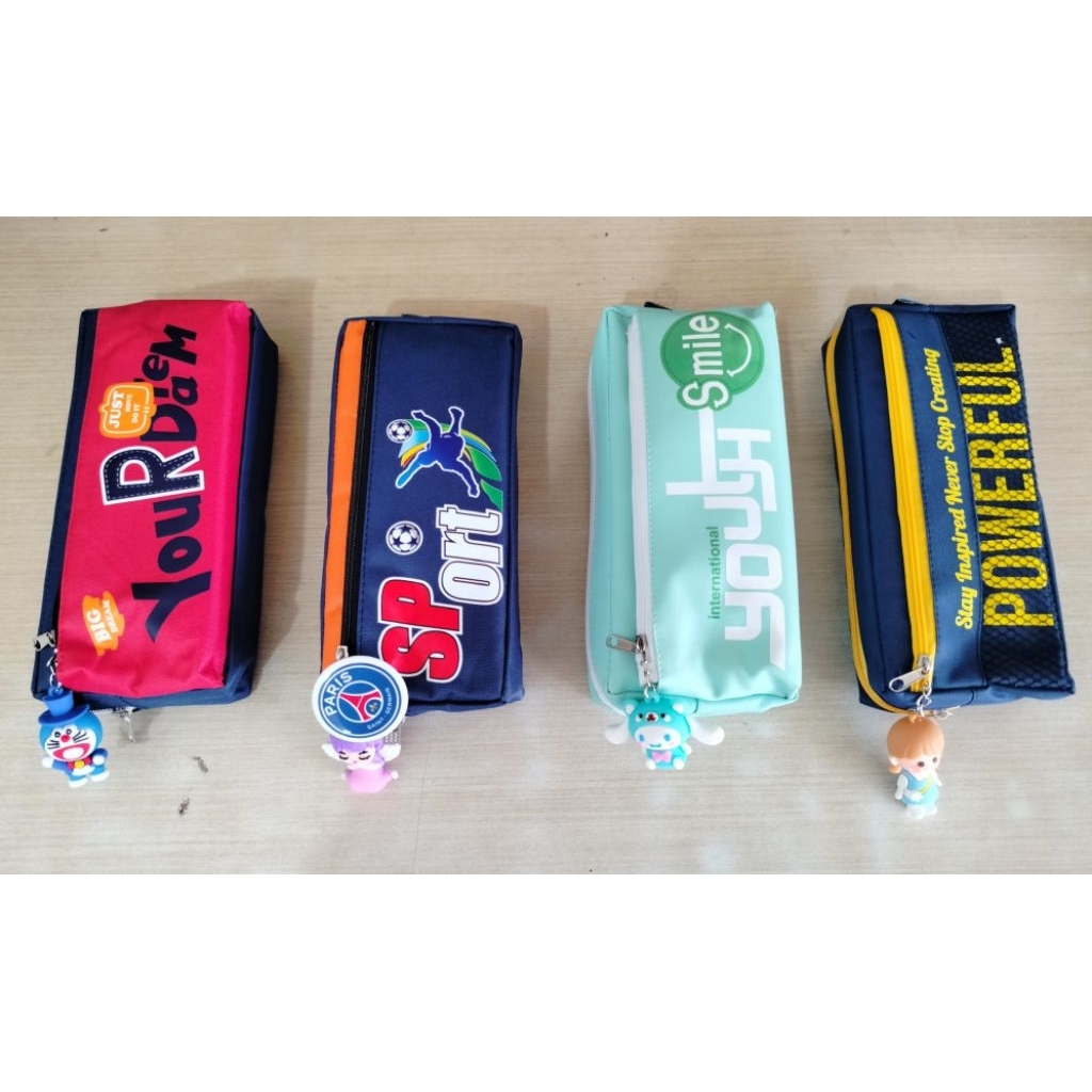 

GROSIR Kotak Pensil Kain Resleting + Gantungan