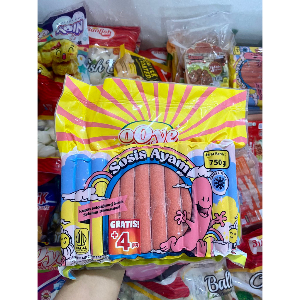 

OOYE Sosis Ayam Merah 750gr / sosis ayam frozen