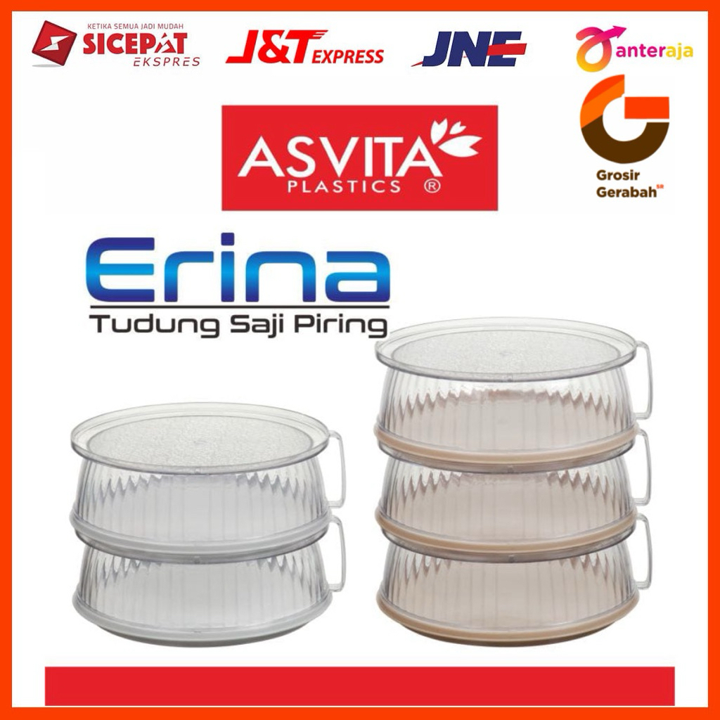 asvita Erina tudung saji piring serbaguna plastik susun 2 I susun 3