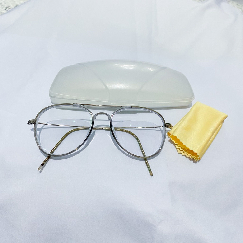 Preloved Kacamata Minus Frame Abu2 Clear