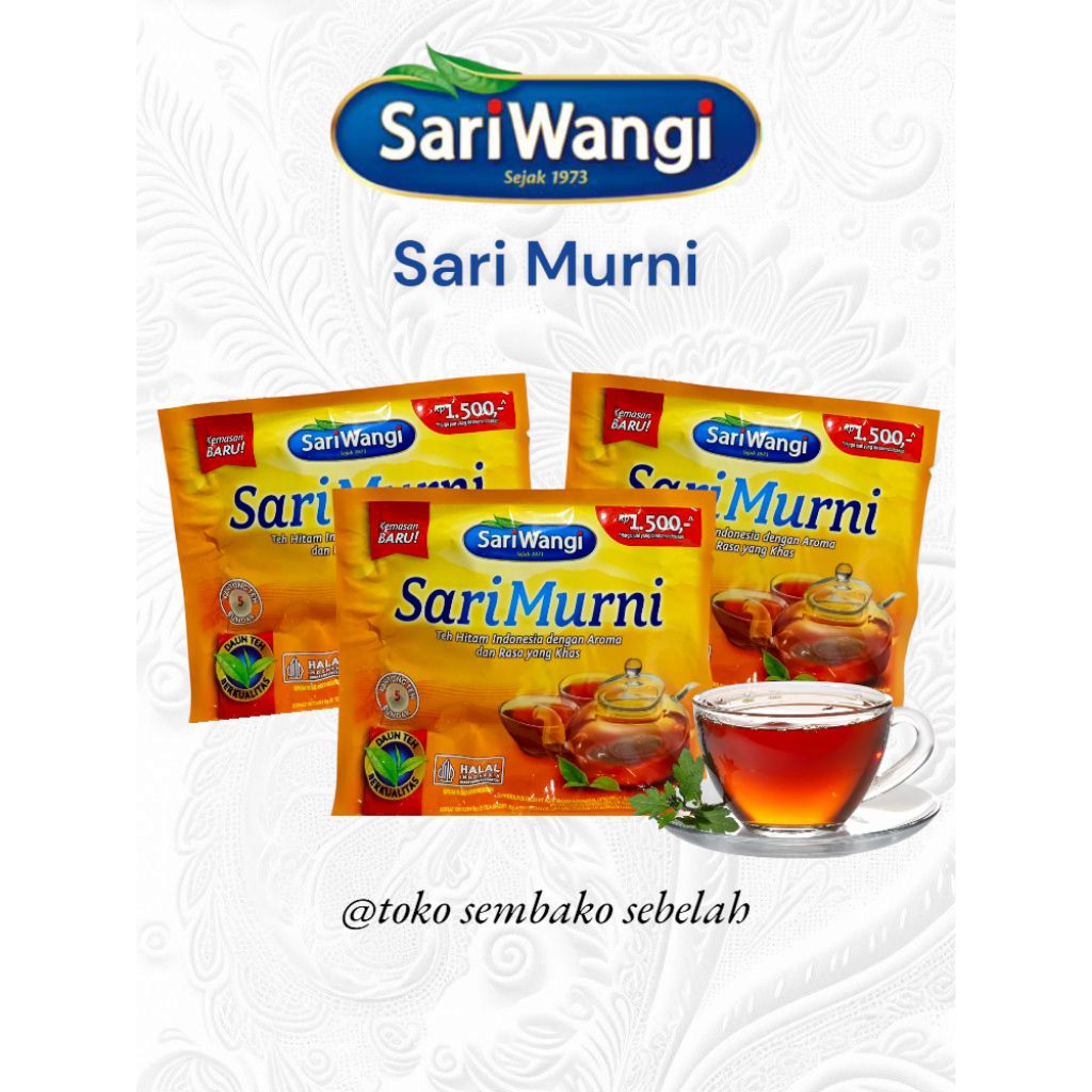 

Teh Sarimurni Kemasan 9gr 1 Renteng Isi 12 Sachet