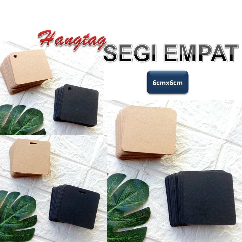 

Blank Card Hang Tag Segiempat Label Hangtag Polos Set Isi 50 Pcs