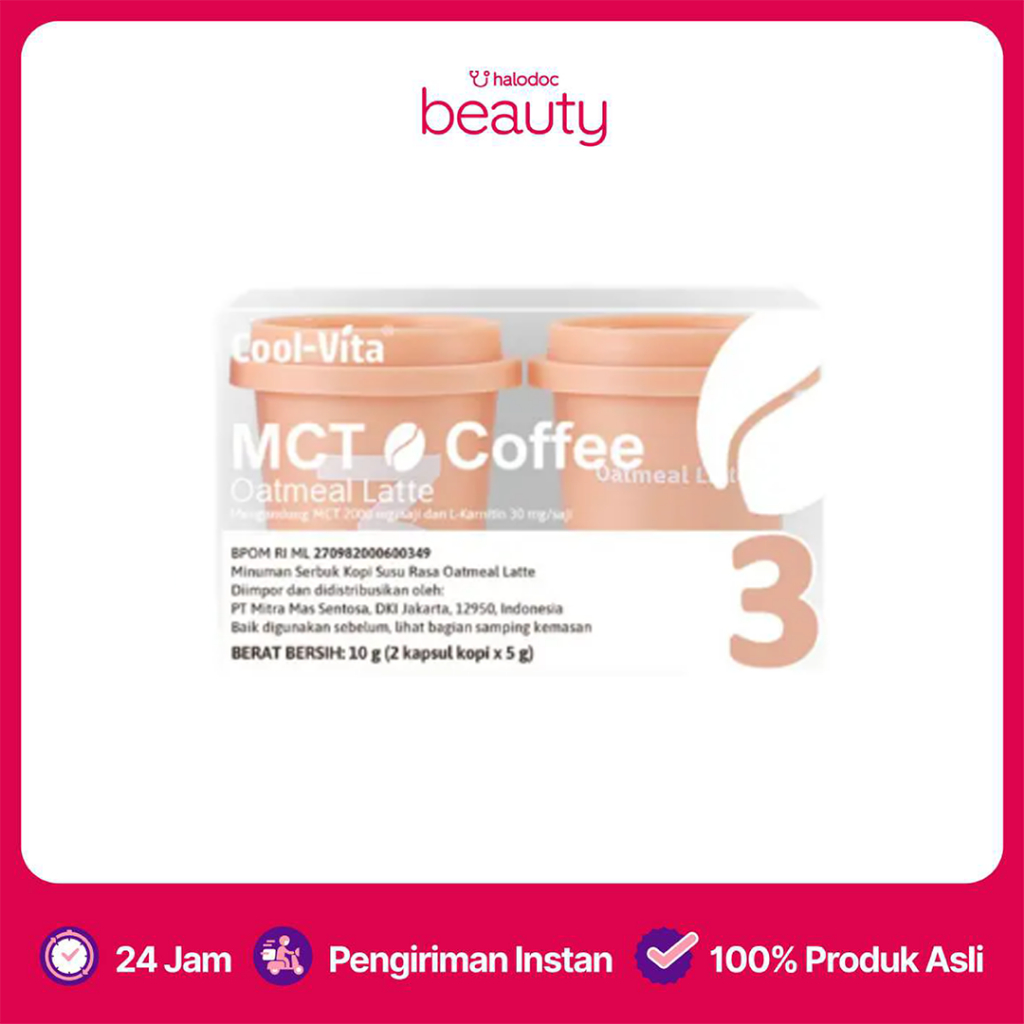 

Cool-Vita MCT Coffee Small Pack Oatmeal Latte 2 Kapsul