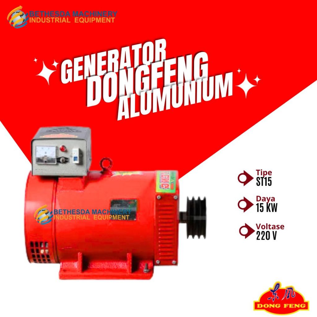 ST 15 Generator / Mesin Alternator Genset 15000 Watt 1 Phase - DongFeng