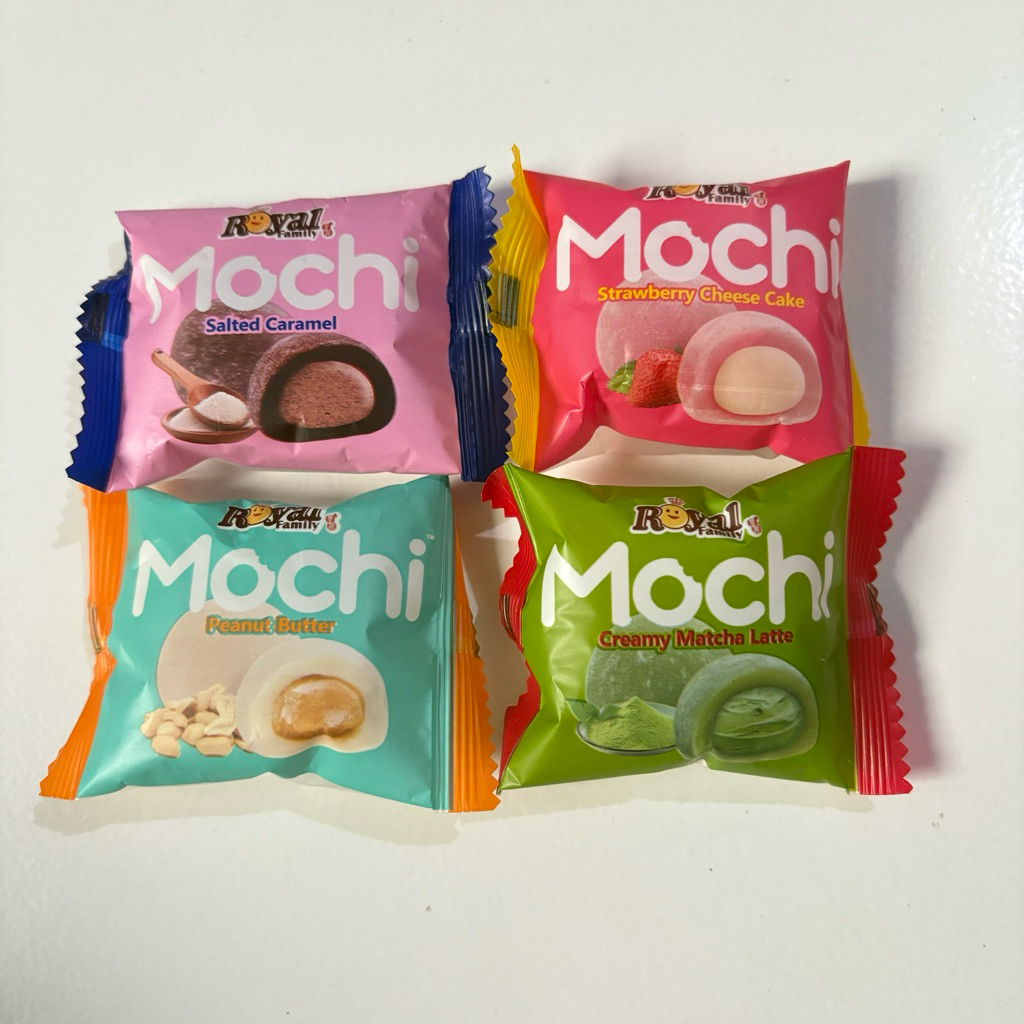 Mochi Royal Family Rasa Vanilla/Cokelat/Strawberry/Tiramisu/Matcha/Mint Chocolate/Peanut butter/Salt