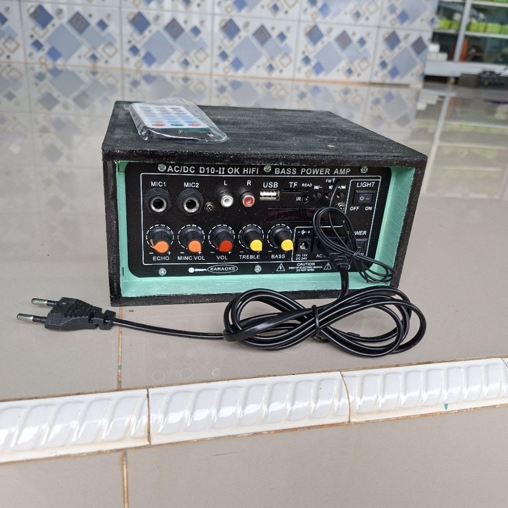 POWER AMPLIFIER BLUETOOTH BISA BUAT KARAOKE TEGANGAN AC /12 -24 VOLT