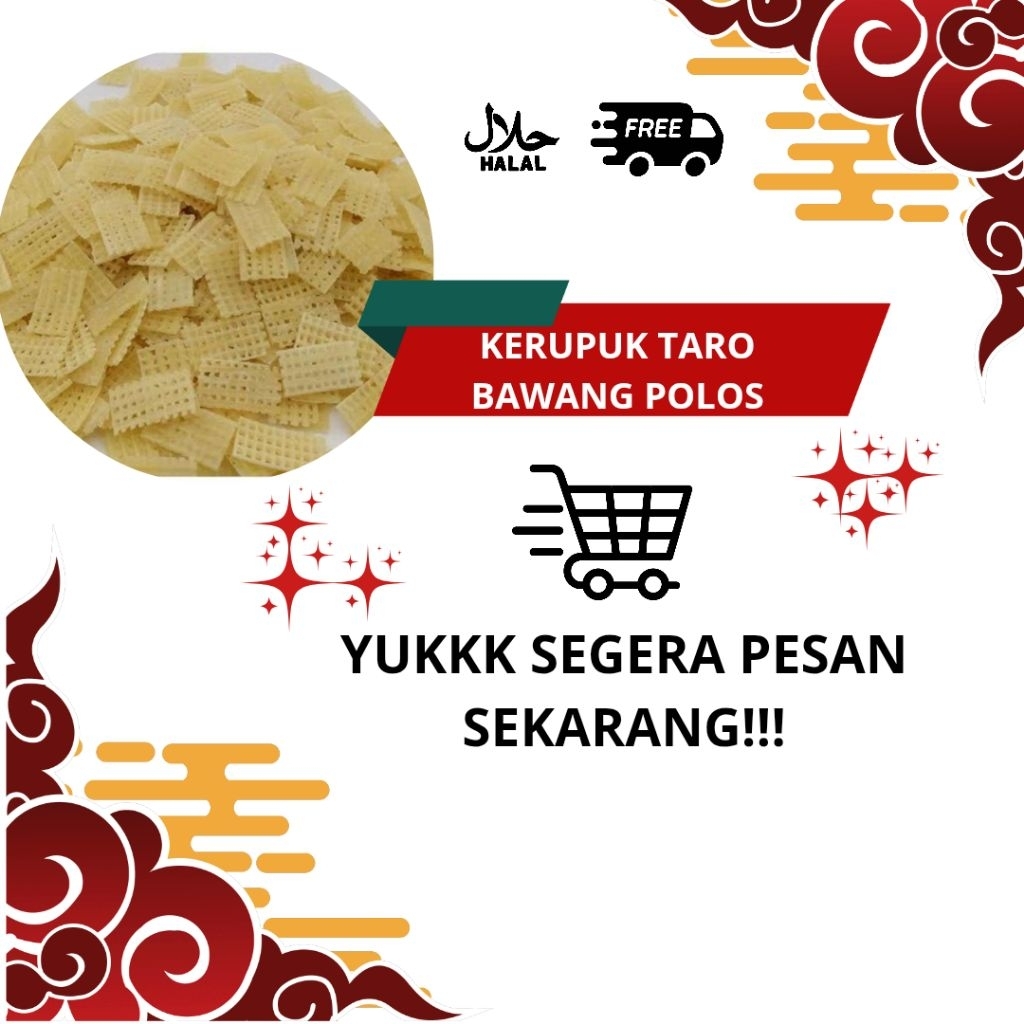

KERUPUK TARO (NET) BAWANG POLOS MENTAH/KERUPUK SEBLAK// SIAP UNTUK DI GORENG
