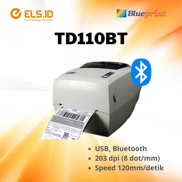 

Printer Barcode Thermal Label Resi A6 Blueprint TD110BT USB Bluetooth