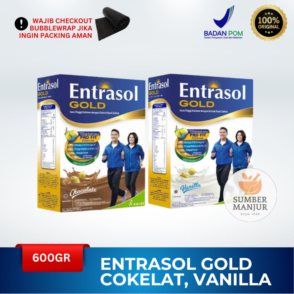 

SUSU ENTRASOL GOLD VANILLA COKLAT 600G UNTUK MENJAGA KESEHATAN TULANG